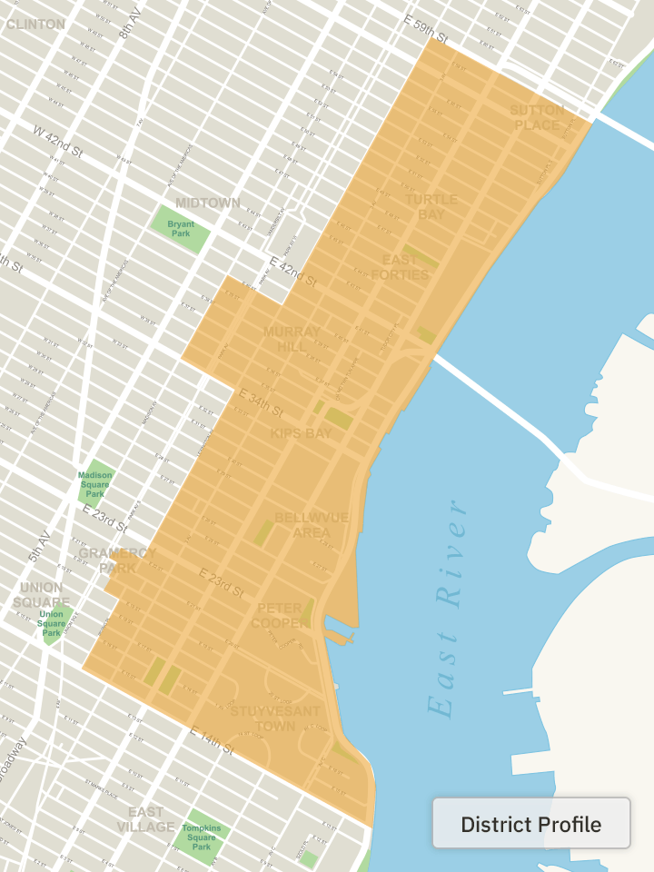 NYC Community Board 6 map