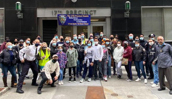 TBA volunteers at the NYPD Graffiti Clean Up Day