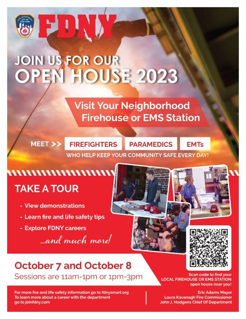 FDNY - Visit Your Neighborhood Firehouse or EMS Station - October 7 and October 8