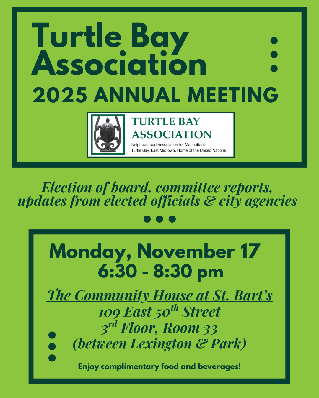 Turtle Bay Association Annual Meeting
