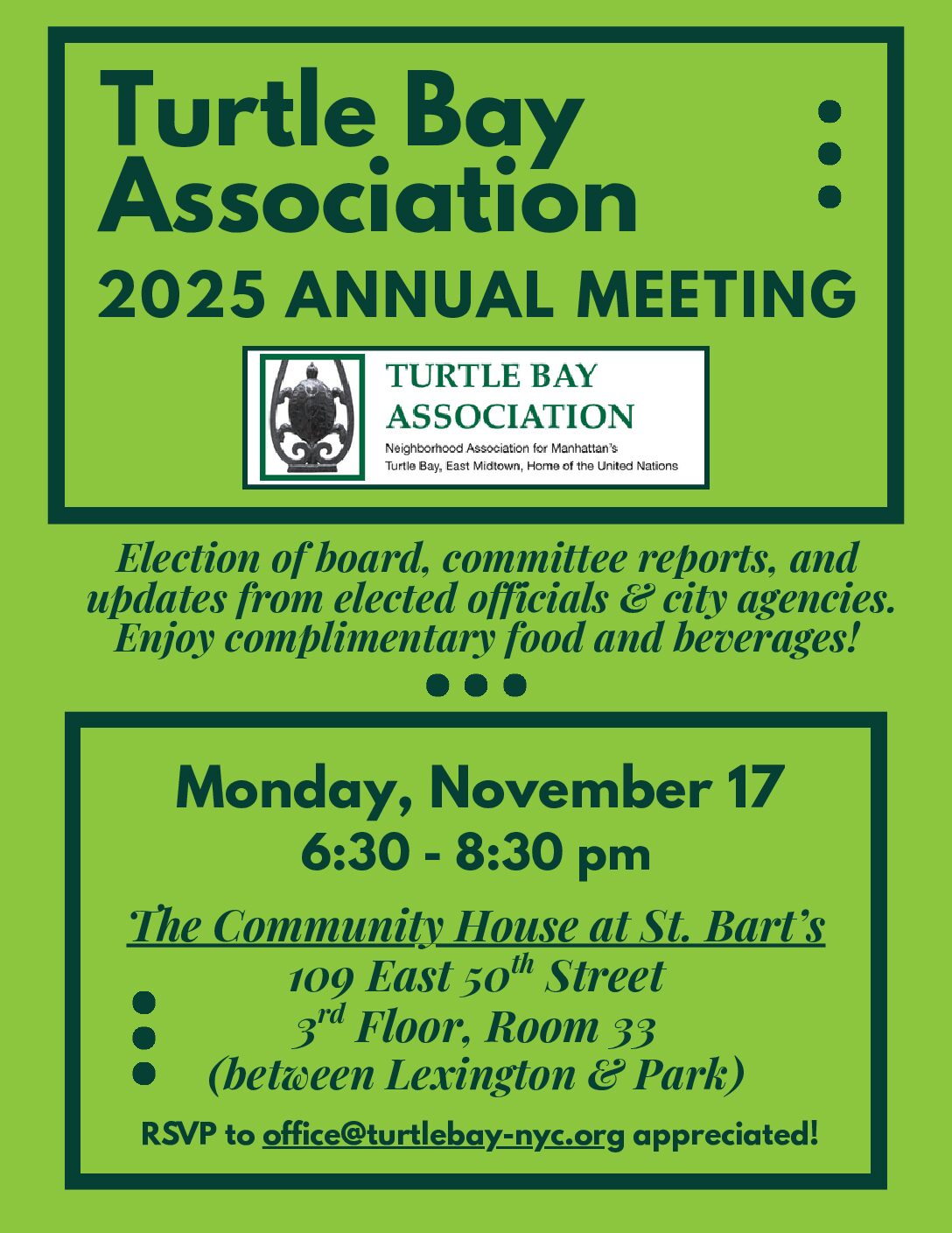 Turtle Bay Association 2025 Annual Meeting